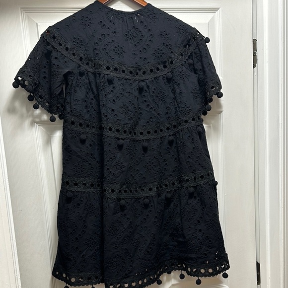 Chicwish Black Lace Pom-Pom Trim Top - Picture 2 of 4